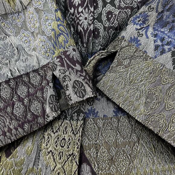 VTG Norton McNaughton Jacket Women's 1X Metallic Purple Gold Pockets Grandma - Picture 6 of 11